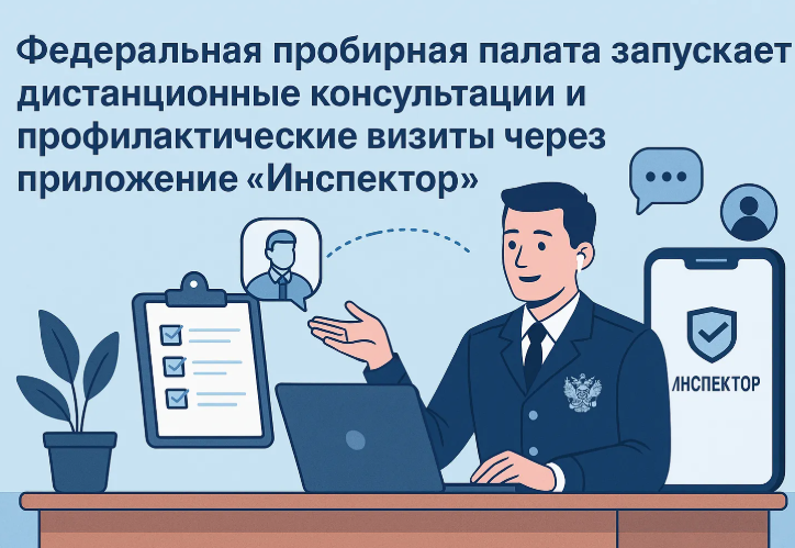Федеральная пробирная палата запускает дистанционные консультации и профилактические визиты через приложение «Инспектор»