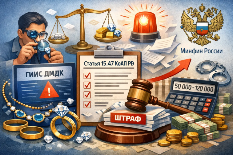 Ювелиров накажут за ошибки в ГИИС ДМДК