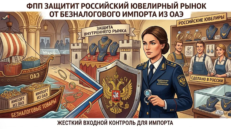 ФПП готова защитить российский ювелирный рынок от безналогового импорта из ОАЭ