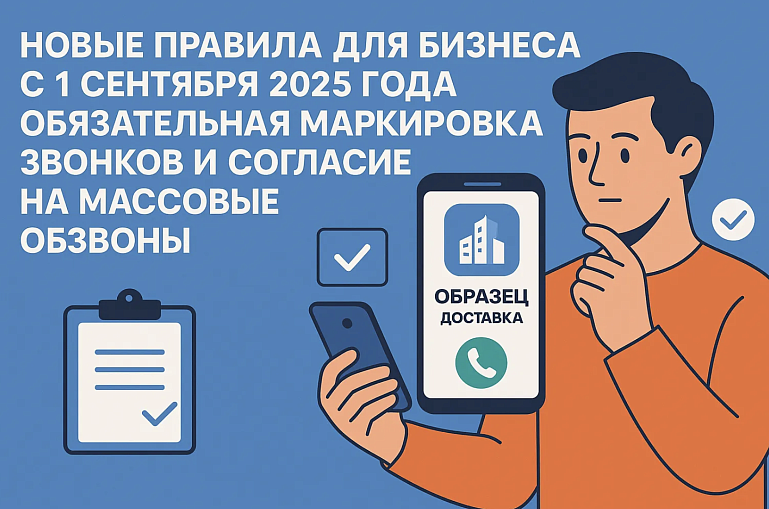 С 1 сентября 2025 года вступают в силу новые правила для бизнеса: обязательная маркировка звонков и согласие на массовые обзвоны