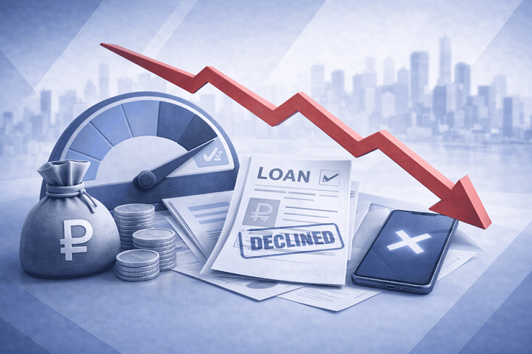 Одобрение микрозаймов упало до минимума с 2022 года