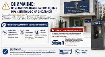 Изменились правила посещения МРУ ФПП по ЦФО на Смольной