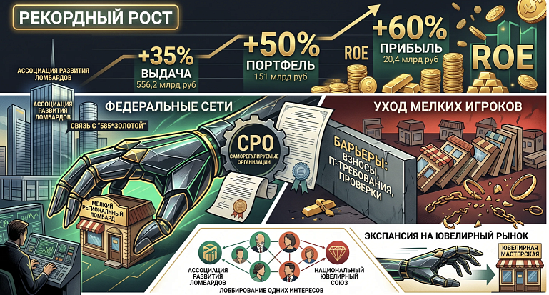 Рынок ломбардов ждет рекордный рост и зачистка от мелких игроков