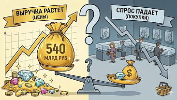 Ювелирный парадокс: рынок растет в деньгах, но сжимается в продажах?